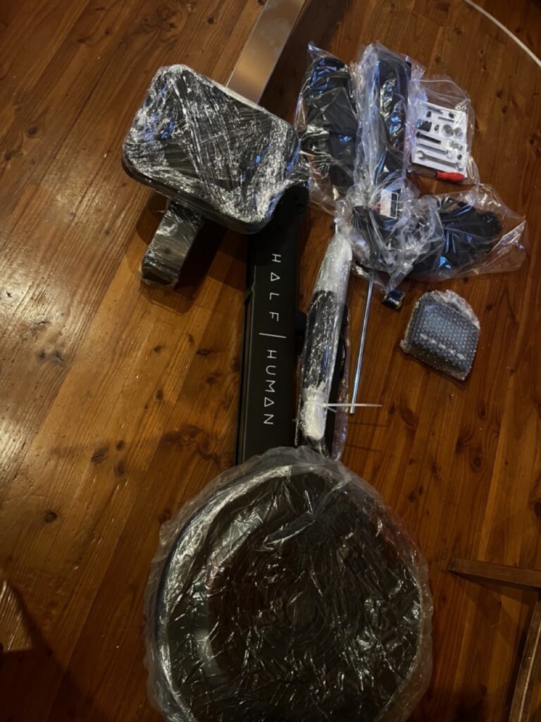 Assembling a Half Human rowing machine